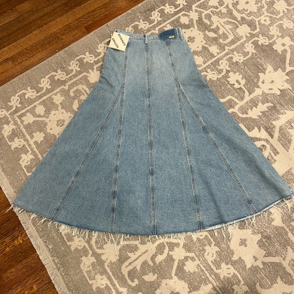 Mother denim The Full Swing Fray skirt NWT size 25 / 0 - Picture 11 of 12